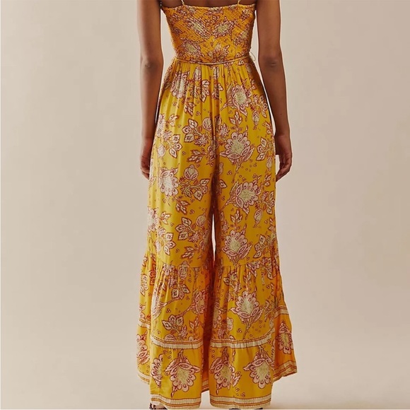 NEW Free People Little of Your Love Jumpsuit Yellow XS - Picture 4 of 4